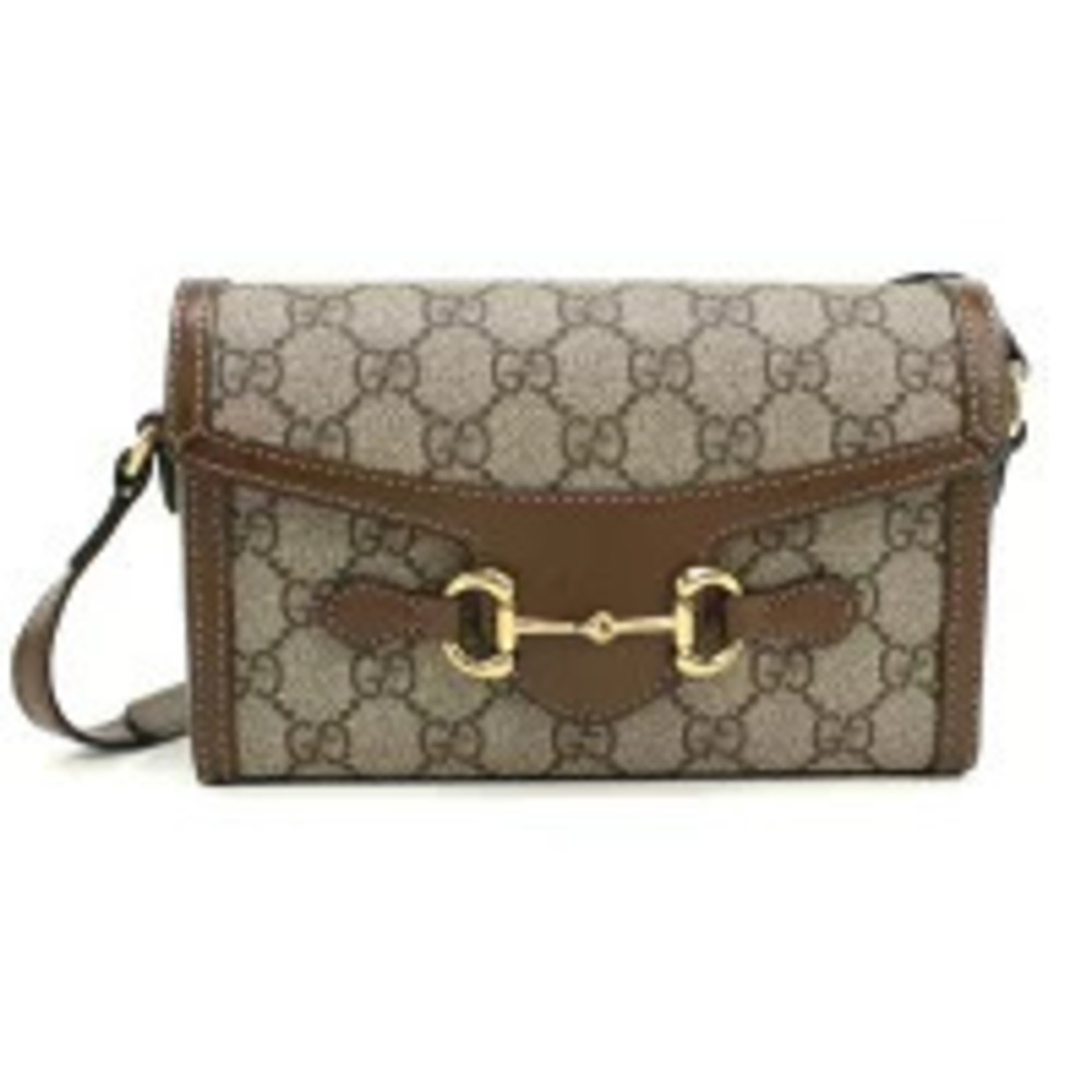 Gucci Crossbody Bag Horsebit Leather Beige Cream
